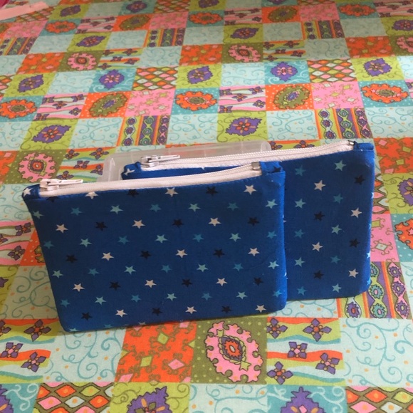 Made by: Deborah Morrell Handbags - Handmade (2)  small zipper pouches (Lined)